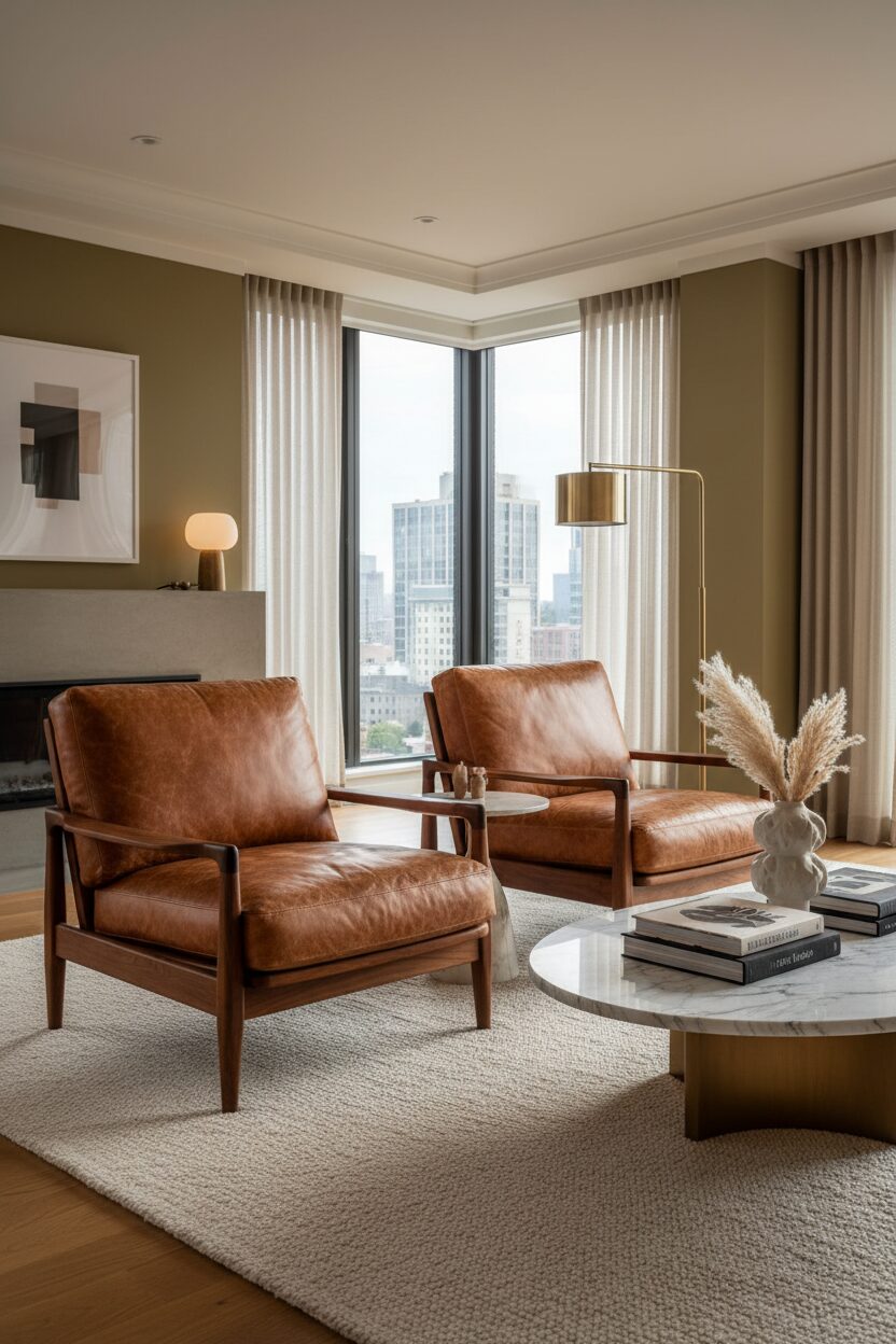 Comfy Leather Lounge Chairs