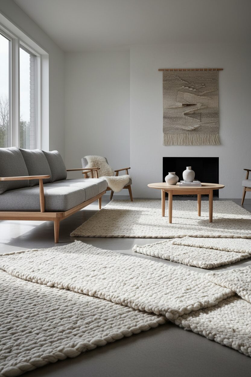 Thick Woven Wool Rugs