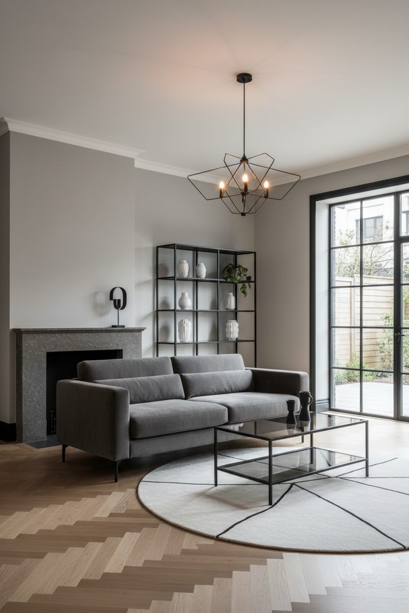 Sleek Black Metal Accents