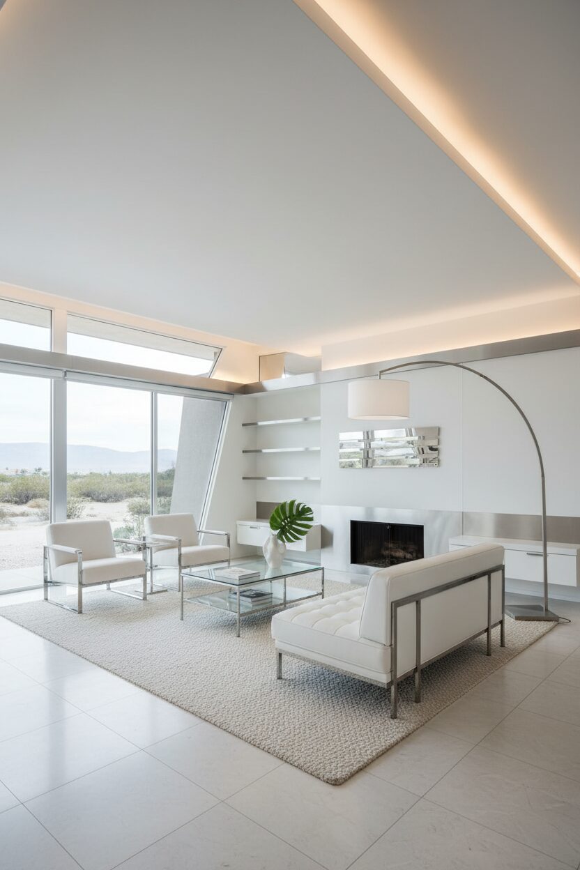 Sleek Metal and Clean White Surfaces