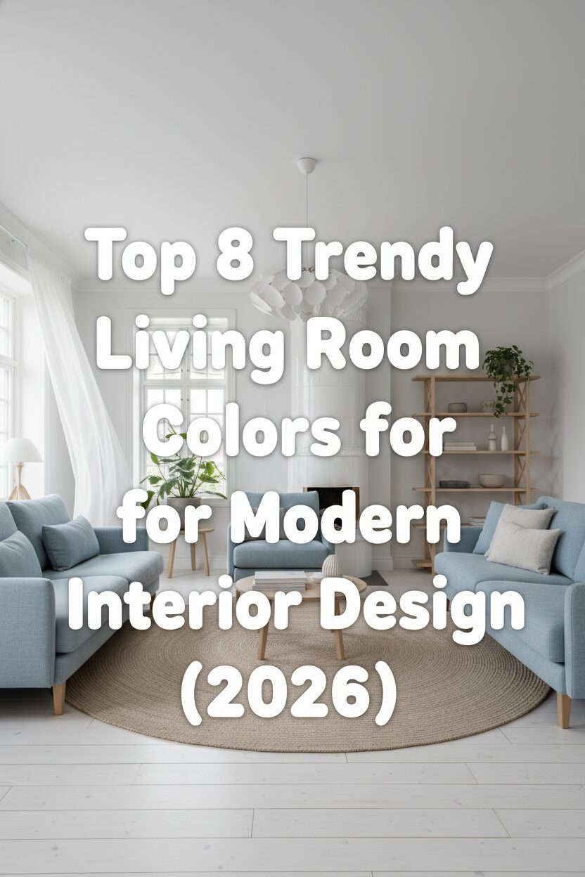 Top 8 Trendy Living Room Colors for Modern Interior Design (2026)