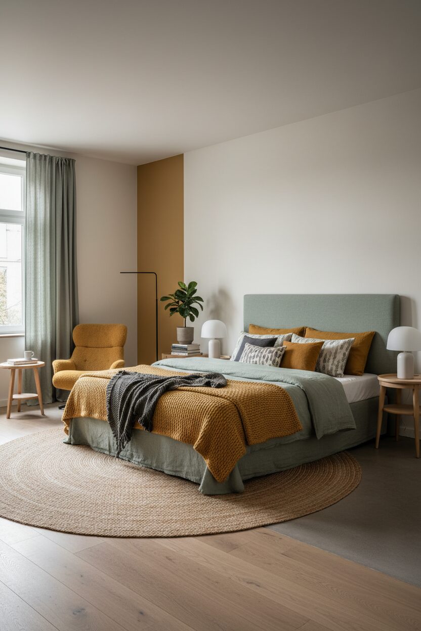 Ochre Yellow and Sage Green Harmonies