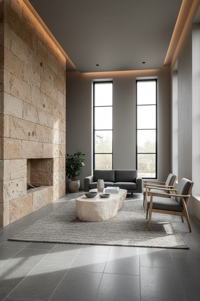 Stone Grey and Natural Limestone