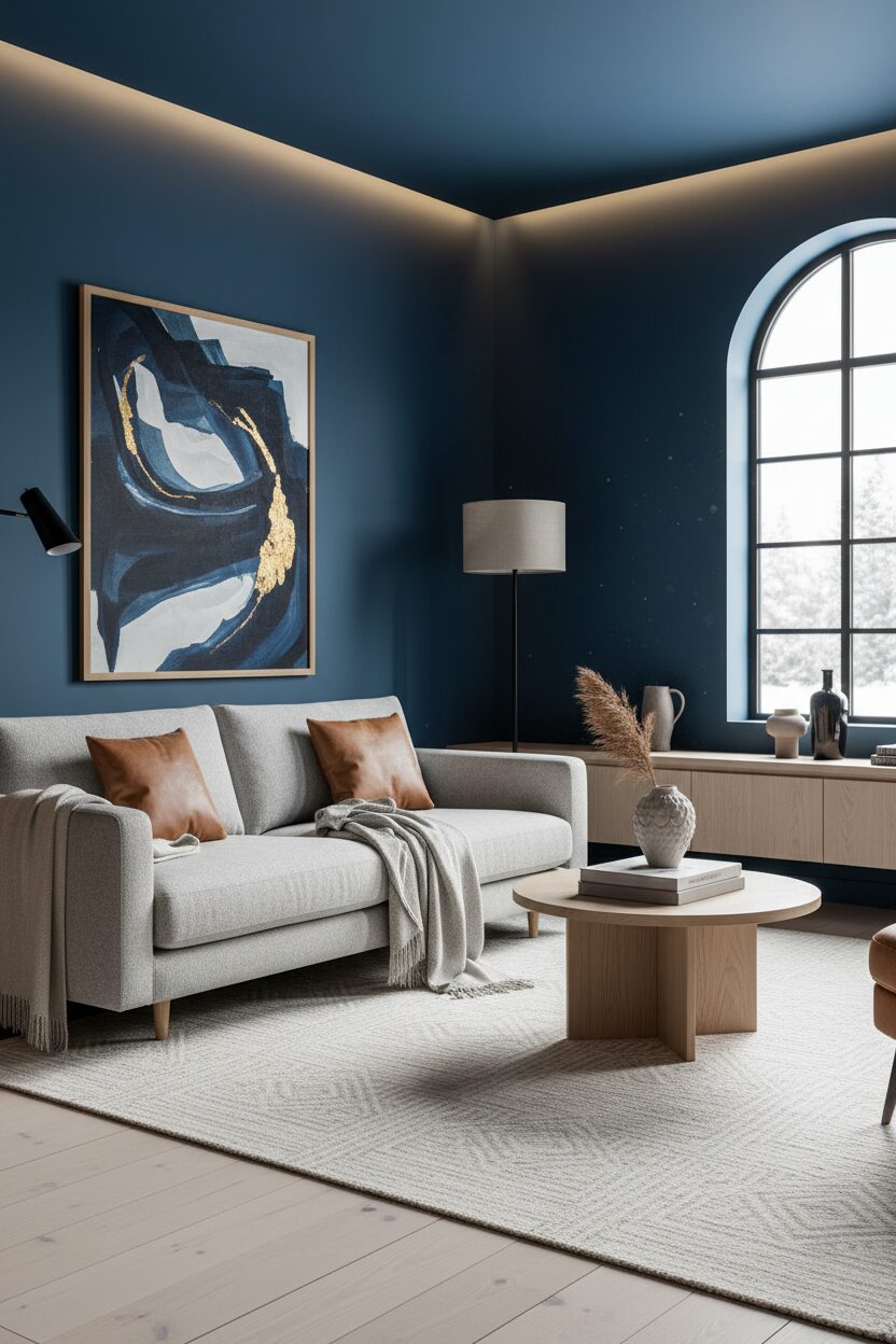 Midnight Sky Blue for Dramatic Contrast