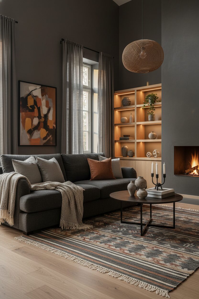 Charcoal Gray with Warm Undertones