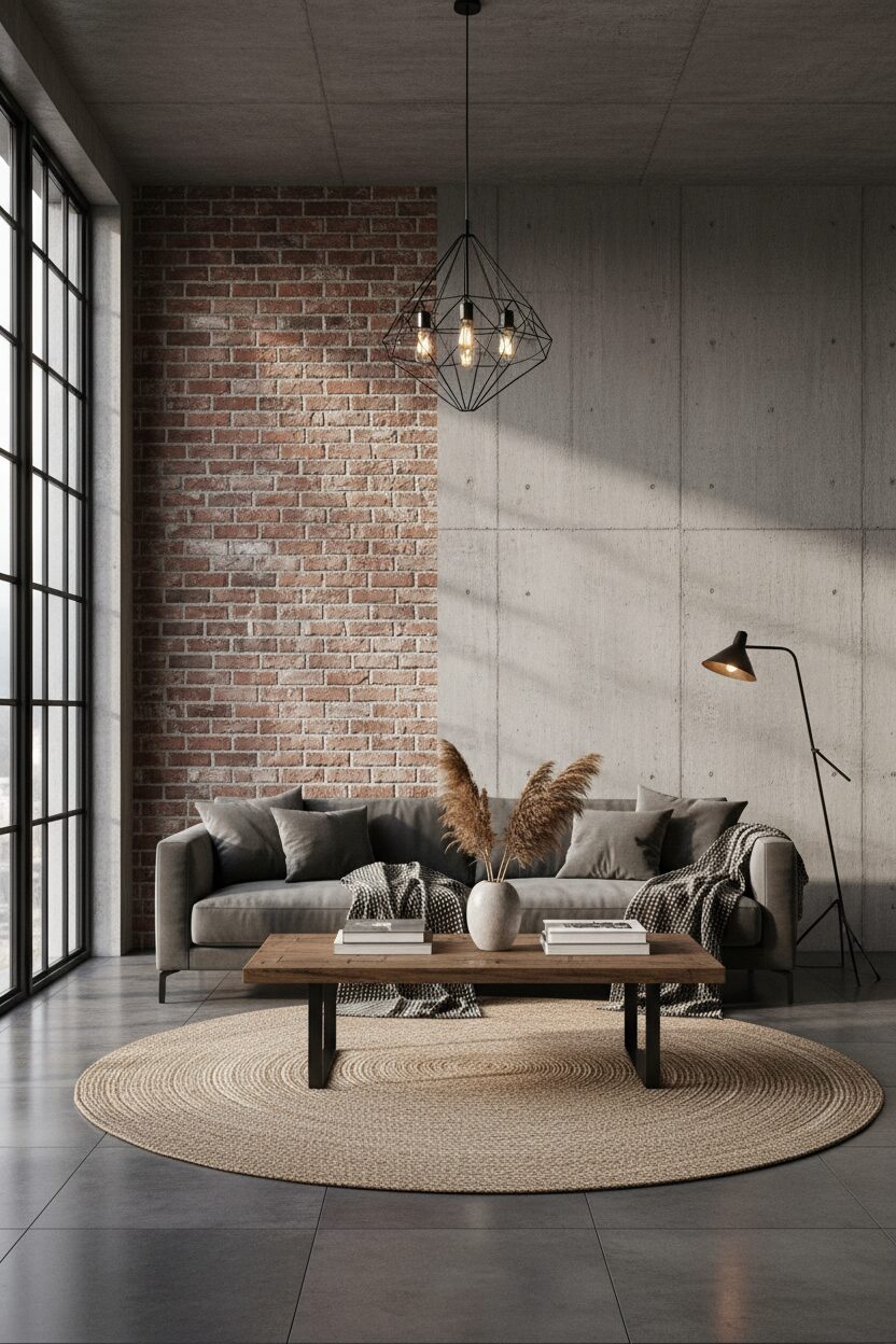 Exposed Brick and Concrete Wall Treatments